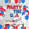 80Pcs Red White and Blue Latex Balloons with Confetti Balloons for 4th of July Decorations Independence Day Patriotic Anniversary